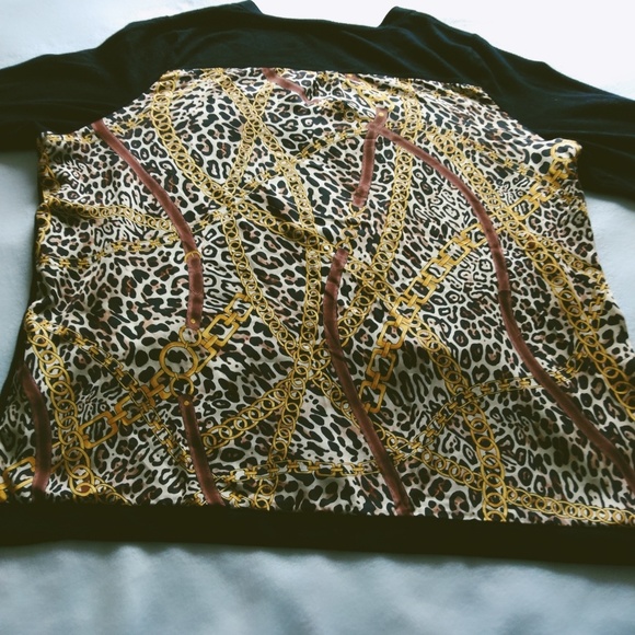 Susan Graver mixed fabric cardigan - Picture 2 of 8